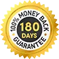 180-day money back guarantee