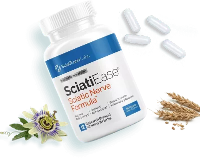 SciatiEase bottle with natural ingredients